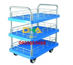 Xe đẩy sàn nhựa 3 tầng 300kg