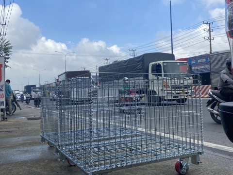 Giao Lồng thép trữ hàng cho Đại lý Bánh xe đẩy ở Củ Chi