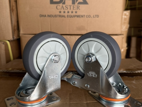 Bánh xe TPR xám mềm, bánh xe cao su mềm